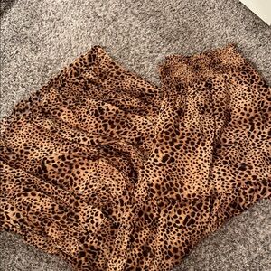 Leopard loose pants - look like skirt when on
